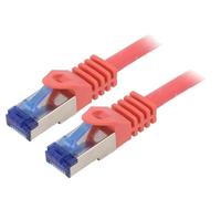 Cable reseau RJ45 male S-FTP Cat 6a rouge- 2m