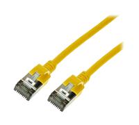 Cable reseau RJ45 male U-FTP Cat.6a jaune - 2m