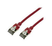 Cable reseau RJ45 male U-FTP Cat.6a rouge - 5m