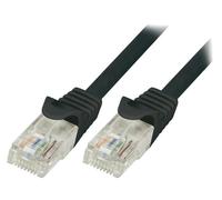 Cable reseau RJ45 male U-UTP Cat.5e noir- 2m