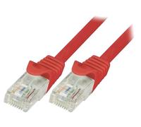 Cable reseau RJ45 male U-UTP Cat.5e rouge- 2m