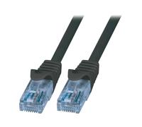 Cable reseau RJ45 male U-UTP Cat.6a noir- 0.50m