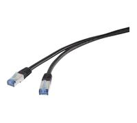 Renkforce Câble réseau RF-4673696 RJ45 CAT6a S/FTP 20 m noir résistant aux UV 1 pc