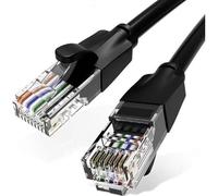 Câble réseau RJ45 UTP Cat6 AWG26, 8 m, noir, idéal pour des connexions rapides et stables en réseau