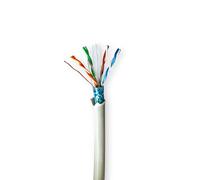 Câble réseau Rouleau | CAT6 | Torsadé | F/UTP | Barre cuivre | 100.0 m | Intérieur | Rond | LSZH | Gris | Boîte cadeau