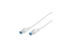 Câble réseau S/CONN 75711-0.5W Cat6a S/FTP (S-STP) 0.5m Blanc RJ-45 Mâle vers RJ-45 Mâle, Contacts Or, 500 MHz, AWG 26/7