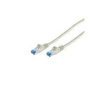 Câble Réseau S/CONN 75725 Gris 15m Cat6a S/FTP (S-STP) RJ-45 Mâle/Mâle Contacts Or, 500 MHz, AWG 26/7, Cuivre, PVC