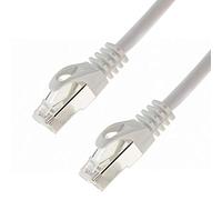 Câble réseau S/FTP PIMF Cat. 7 Câble Patch Gigabit Ethernet LAN DSL CAT7 Blanc 1,50 m
