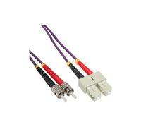 - Câble réseau - SC multi-mode (P) pour ST multi-mode (P) - 25 m - fibre optique - 50 / 125 microns - OM4 - sans halogène - violet