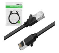 Câble Réseau - Ugreen - RJ45 Cat 6 - 1000 Mbps - 1 m - Cordon Plat Noir