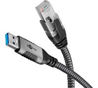 Câble réseau USB-A vers RJ45 cat. 6 FTP - 1,5m - Goobay