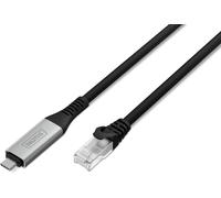 Câble Réseau Usb Type-C Vers Rj45 Usb-C 32 Gen1 1 Gbit/S 10 M Lszh Cat 6A S/Ftp Awg 26 Plug & Play Noir[ZHUJ0868]
