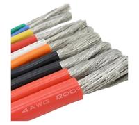 Câble résistant à la chaleur, fil de cuivre Ultra doux, Flexible, haute température, 1M/5M 30 28 26 24 22 20 18 16 15 14 13 12 AWG(Orange,1 METER_16AWG)
