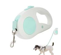 Câble rétractable pour chien - Corde de promenade rétractable pour chien, ruban de tracteur télescopique, ruban de tracteur extensible de 5 m avec lumière LED, rubans pour tracteurs pour l'aventure