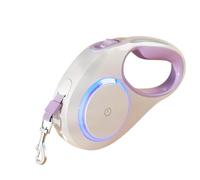 Câble rétractable pour chien - Plomb rétractable - LED automatique - Corde de traction - Extension de l'échelle de chien - Instrument d'entraînement pour poignées antidérapantes en plein air pour le