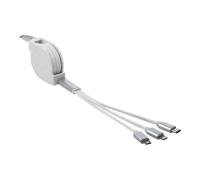 Câble rétractable USB-C vers USB-C/Lightning/Micro-USB B