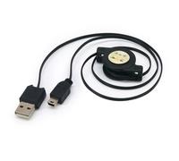 Câble rétractable USB - Mini USB avec enrouleur automatique 0,8 m
