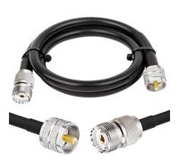 Câble RG8X CB 2m UHF PL259 Mâle vers Femelle 50 ohms Faible Perte pour Radio HAM et CB, Analyseur d'Antenne, Charge Factice, Compteur SWR(1 Pièce)