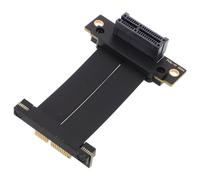 Câble Riser Pcie 4.0 Noir, Rallonge D'extension GPU pour Carte Réseau | Transmission Stable, Compatibilité Large, Installation Facile, Construction Robuste, Gaine Argentée, Usage Vertical