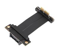 Câble Riser PCIE 4.0 X1 Double Câble D'extension PCIE 4.0 X1 Double Câble Riser GPU à Angle Droit de 90 Degrés pour Carte Son (5 cm)