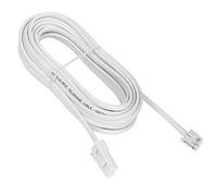 Câble RJ11 BT Téléphone à Modem de 10 m de long, rallonge telephonique blanche à 2 fils pour modem, fax, ligne téléphonique, Sky Telephone par G-PLUG - câble internet