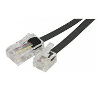 Câble RJ11 RJ45 téléphone 15m noir - Câble de téléphone - Noir - 15m