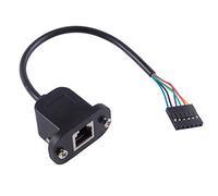 Câble RJ12 6P6C vers 6 broches 0,3 cm Adaptateur terminal débogage 6 voies Connecteur femelle prise téléphonique montage cloison