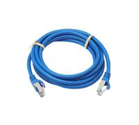 Câble RJ45 Male/Male droit CAT8 S/FTP - Longueur 2M - Bleu - 100% cuivre - en sachet