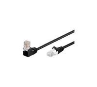 Cable rj45 reseau angle 1 x 90 degres u/utp noir 3. 00m