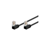 Cable rj45 reseau angle 2 x 90 degres u/utp noir 5. 00m