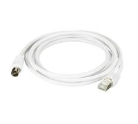 Câble RJ45 vers prise antenne male VDI - LEGRAND - 2m - Cordon coaxial - Connecteur RJ45 - Blanc