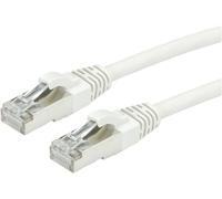 Roline - Cordon de raccordement - RJ-45 (M) pour RJ-45 (M) - 50 cm - SFTP, PiMF - CAT 6a - sans halogène, moulé, sans crochet - gris