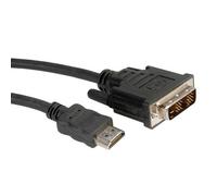 ROLINE Câble de raccordement pour écran DVI (18+1) M /HDMI M, noir, 2 m