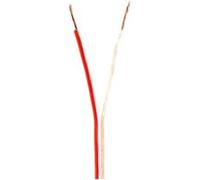 Câble Rond pour Haut-parleur Double Conducteur de 0.75mm2 en Bobine 100m Nedis Rouge Rouge G