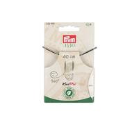 Prym Câble rotatif 360° Natural – Cordon acier nylon pour aiguilles interchangeables 40 cm Marron