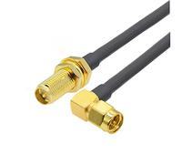 Câble RP-SMA Mâle à RP-SMA Femelle 1 5 mm Tread RG-58 50 Ohm RF CORDE DE CALAPTER DE LA for ANTENNA(RPSMA F to SMA M90,50CM)