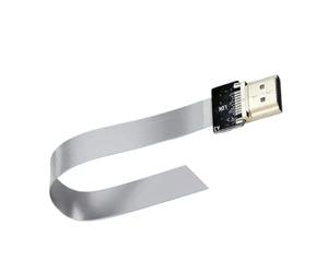 Câble Ruban HDMI FFC À Angle 90 °, Fil Flexible Mini/Micro Vers HDMI Standard for La Photographie Aérienne De Drone FPV(HDMI to Micro female-1m)