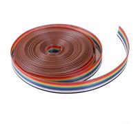 Câble ruban plat, 5 m, 10P, pas de 1,27 mm, code couleur pour PCB, câblage DIY conducteurs en cuivre étamé pour connexions électroniques organisées