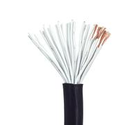 Câble RVV 18/22/20/17AWG, 14/16/20/24/30/40 cœurs, 2 mètres, ligne de Signal de commande, fil en cuivre, noyau blanc, câble PVC gainé noir(16Core 18AWG0.75mm2)