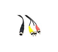 Câble S-vidéo à 4 Broches vers 3 RCA TV mâle pour PC et Ordinateur Portable; 1,5M