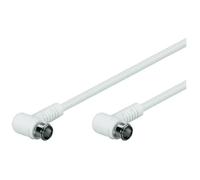 Goobay 67341 Câble de Connexion Coudé SAT, F-Quick, Double Blindage, 1.5 m Longueur