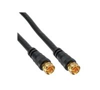 Câble SAT Premium 2x avec 2x prises F-Plug 85dB noir 10m