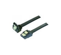 Câble Sata 6gb/s Coudé bas Slim Sécurisé (noir) - 20 cm