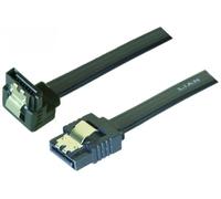 Câble sata 6GB/s coudé bas slim sécurisé (noir) - 50 cm