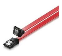Ewent Câble SATA III – 6 Gbits, clips en métal, connecteur L, 50 cm, Rouge