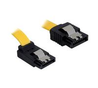 Cable SATA - Câble SATA - Serial ATA 150/300 - SATA (F) pour SATA (F) - 30 cm - verrouillé, connecteur d'angle, connecteur droite - jaune