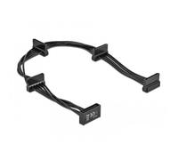 Câble SATA - DeLOCK - 60395 - 0,4 m - 1 x SATA 15 broches - 4 x SATA 15-pin - Noir