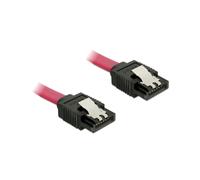 Câble SATA DeLOCK 82677, 0.5 m, Connecteurs Mâle/Mâle, Rouge, Code SH 84733080