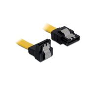 Câble SATA DeLOCK 82800 0.2m Mâle/Mâle, 6Gbps, Couleur Jaune - Longueur 0.2 mètre, Connecteurs M/M, Spécification 6Gbps, Code SH 84733080