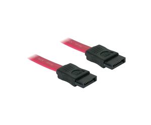 Câble SATA II DeLOCK 84247 - Longueur 0.3m, Rouge - Connectique Serial ATA II, Code douanier 84733080